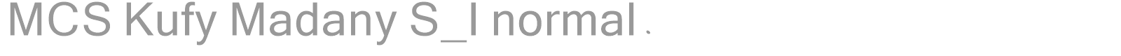 MCS Kufy Madany S_I normal. font preview